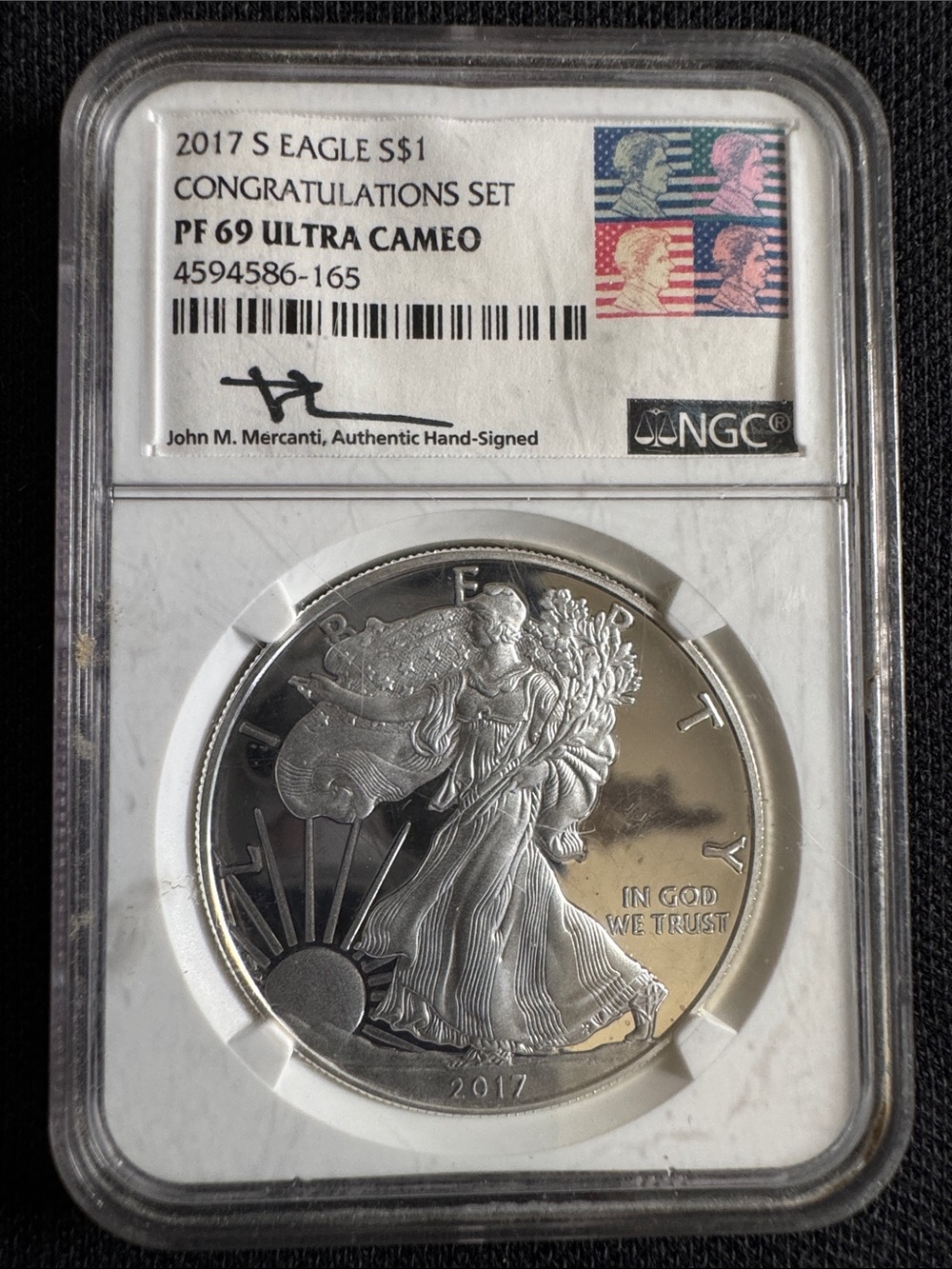 2017 Silver Eagle Proof Dollar - PF69 Ultra Cameo